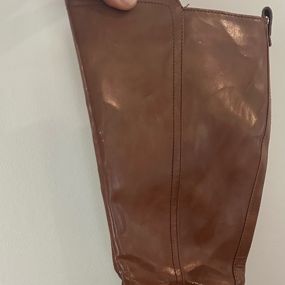 GUESS Tall Faux Leather Knee Boots Sz 8.5 Shoe Booties Boot Shoes - Picture 3 of 11